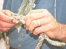 Another close up of knot tying