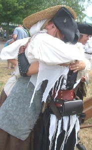 Pirates... hugging?