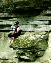 Brandon on an outcropping of rock