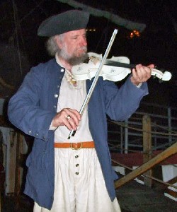 Mark Gist playing his fiddle