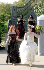 The bride and her bridesmaid