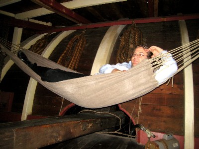 Michael in a hammock