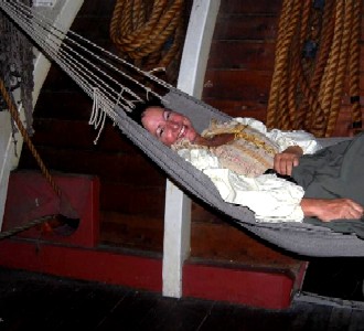 Shay in a hammock