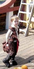 Boy dressed as pirate