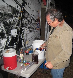 Pusser's Rum guy 
      making grog