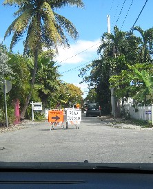 Construction blocked street