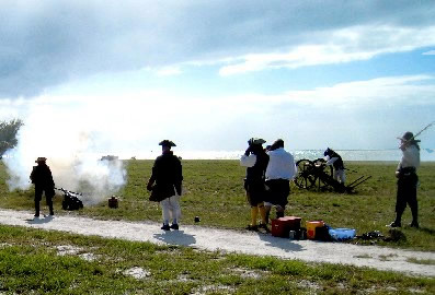 Pirate Cannons Firing