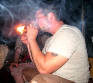 Jack Lighting a Cigar