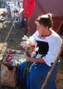 Woman Arranging Flowers
