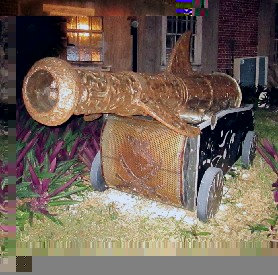 Finned Cannon Sculpture