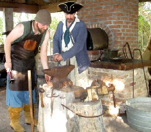 Matt and Tim Working the Forge 1