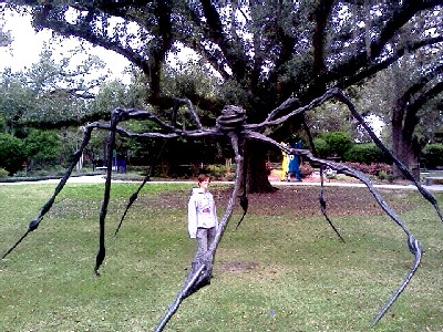 Shana and Spider Sculpture