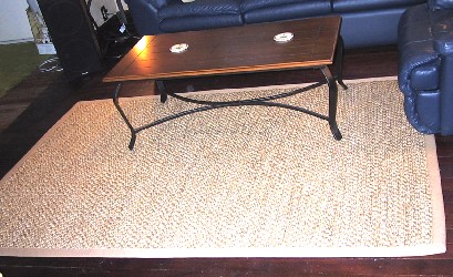 Throw rug and End Table Detail