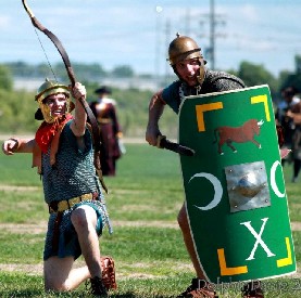 Romans firing arrows