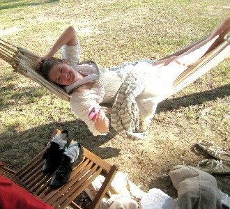Kate in the hammock