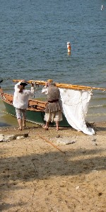 Michael & Mark erect the sail 1