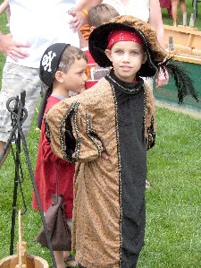 Two boys in garb front