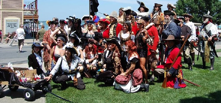 Pirates gathered in preparation for the parade 4