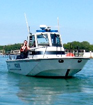 The police boat