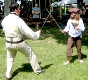Adam Swordfighting Marcie