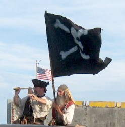 The Pirate Flag atop the Beach Jeep