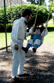 Nathan Pulling Pip on the Swing 2