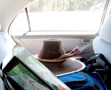 A picture from the back seat of Diosa's car
