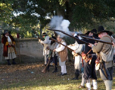 The buccaneer rifle line in the park