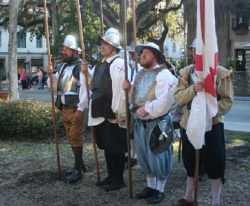 Spanish pikesmen at attention