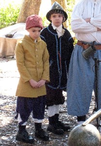 Two young boys in garb